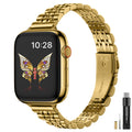 Fullmosa Slim Stainless Steel Apple Watch Band for Women - Gold