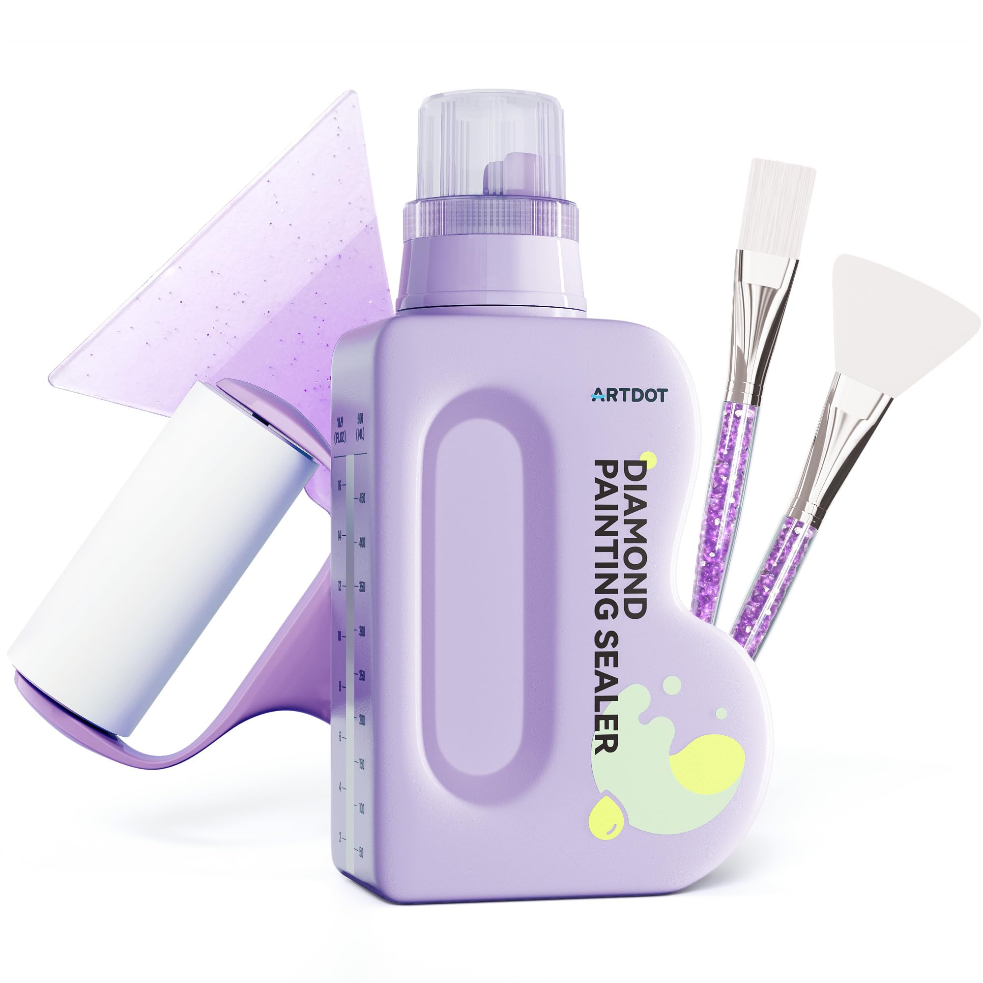 ARTDOT 480ml Diamond Art Glue Sealer Kit | Clear Acrylic Puzzle Glue