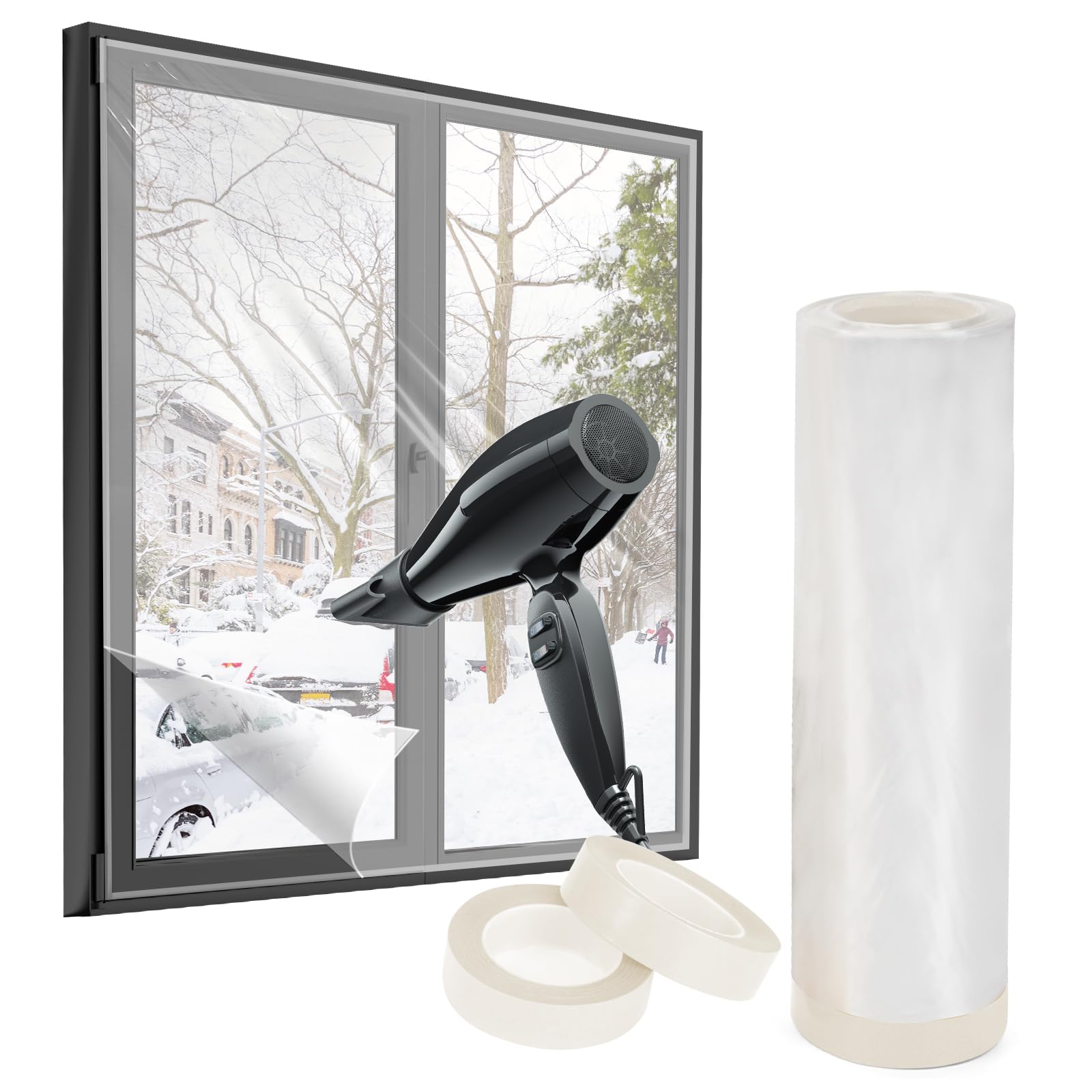 fowong Thermal Window Film – Clear Heat Control Insulation (1.4m x 10m)
