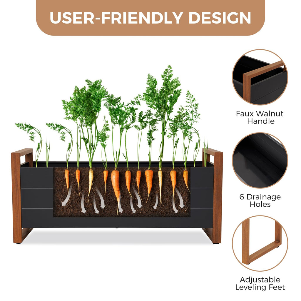 Grand Patio Metal Raised Garden Bed - Weather-Resistant Planter Box