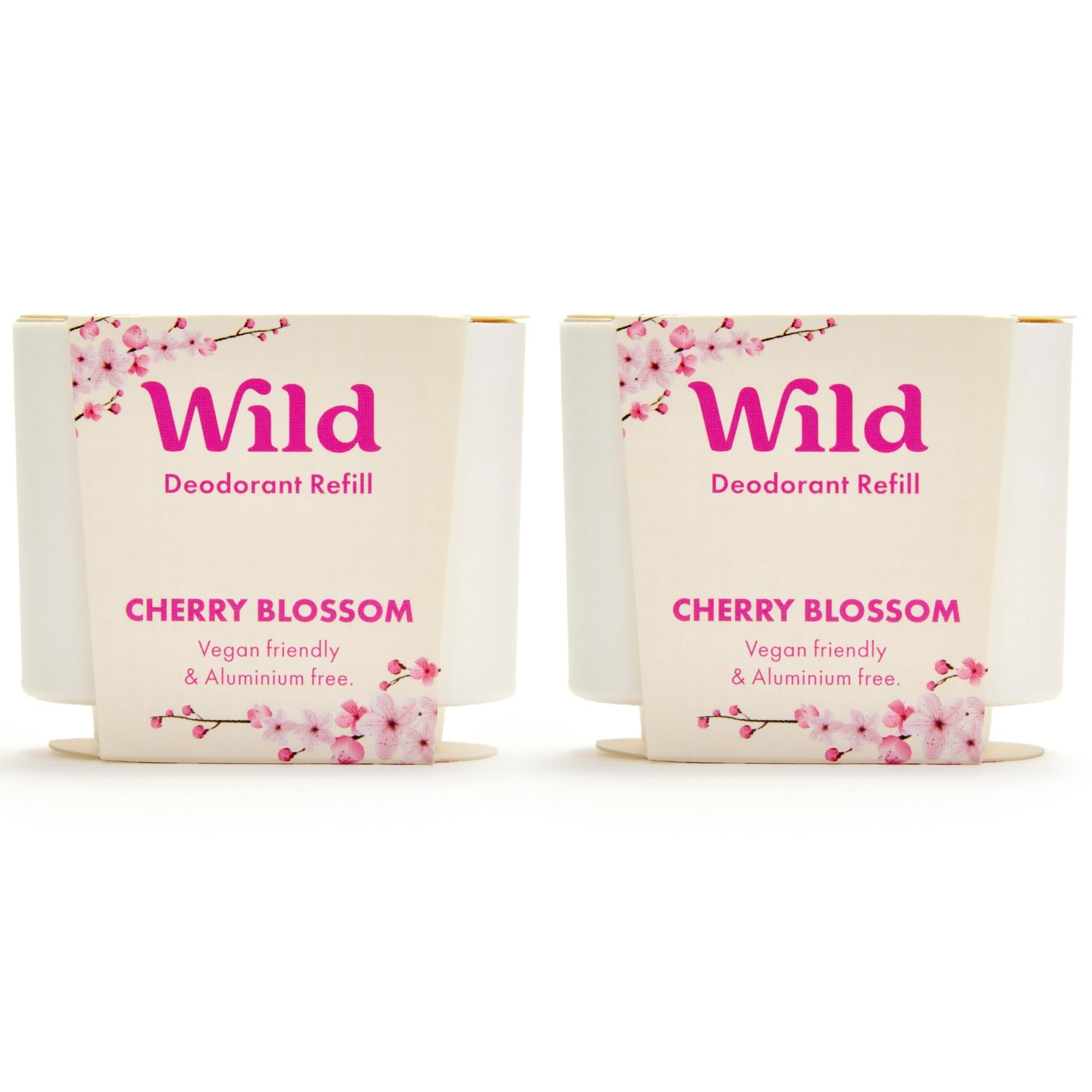 Wild Cherry Blossom Natural Refillable Deodorant Duo Pack – 2 x 40g