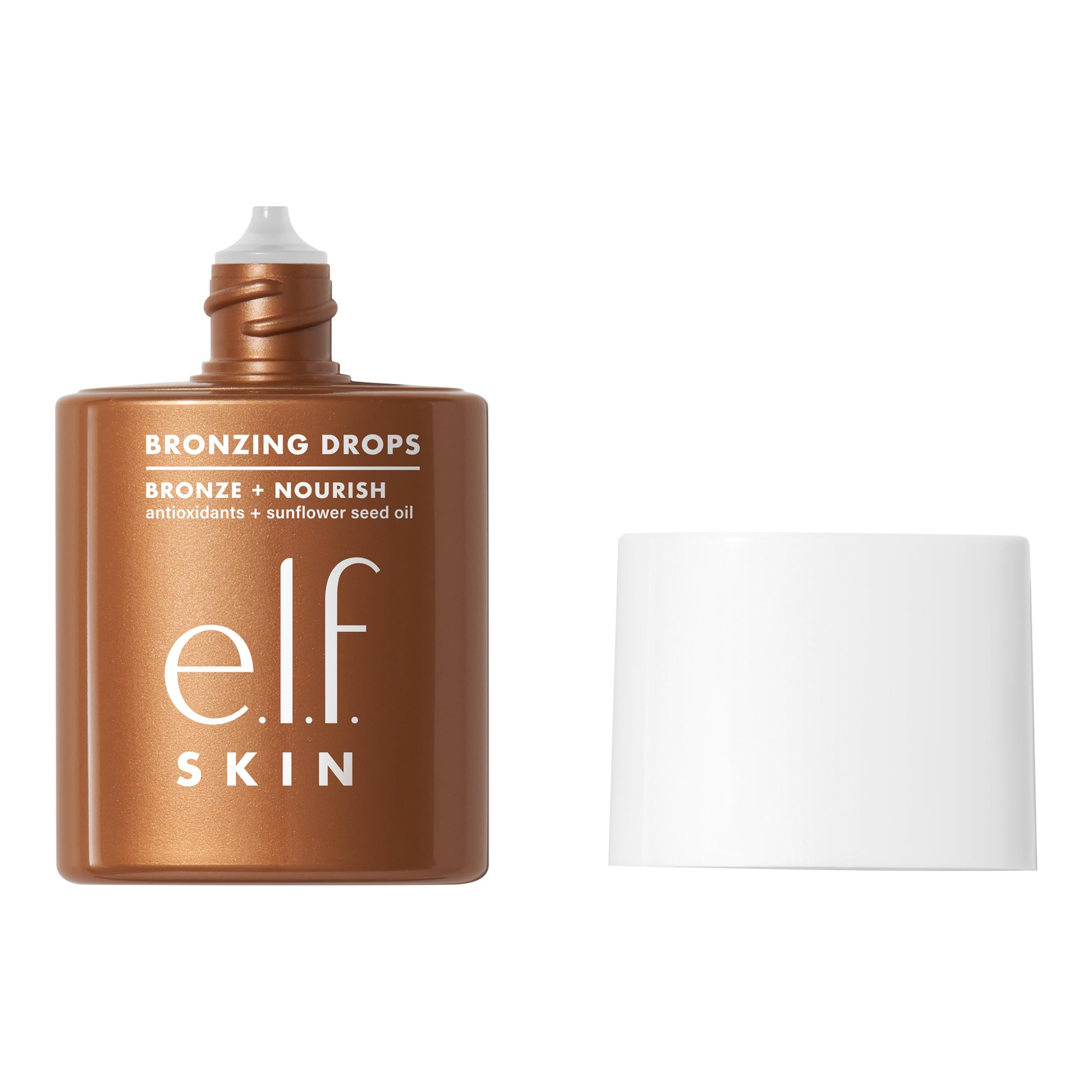 e.l.f. SKIN Bronzing Drops – Liquid Tinted Serum with Vitamin E, Rose Gold