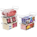 iSPECLE Chest Freezer Organiser – 5 Pack Stackable White Wire Baskets