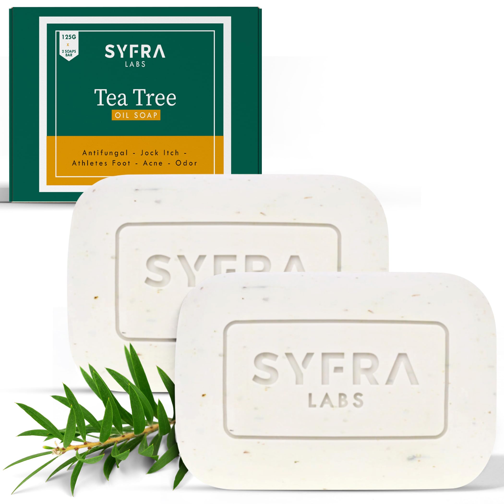 SYFRA LABS Tea Tree Oil Soap Bar – Antifungal & Antibacterial Soap