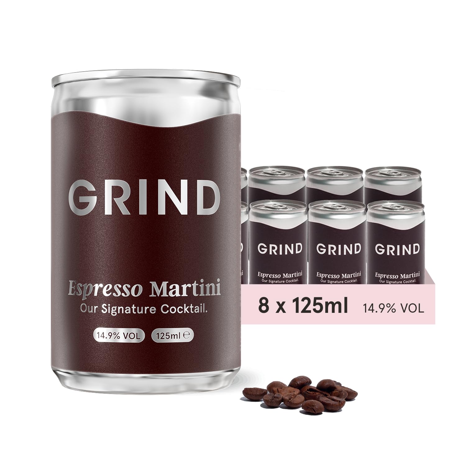 Grind Espresso Martini Cans – 8 Pack Premixed Vodka Cocktails