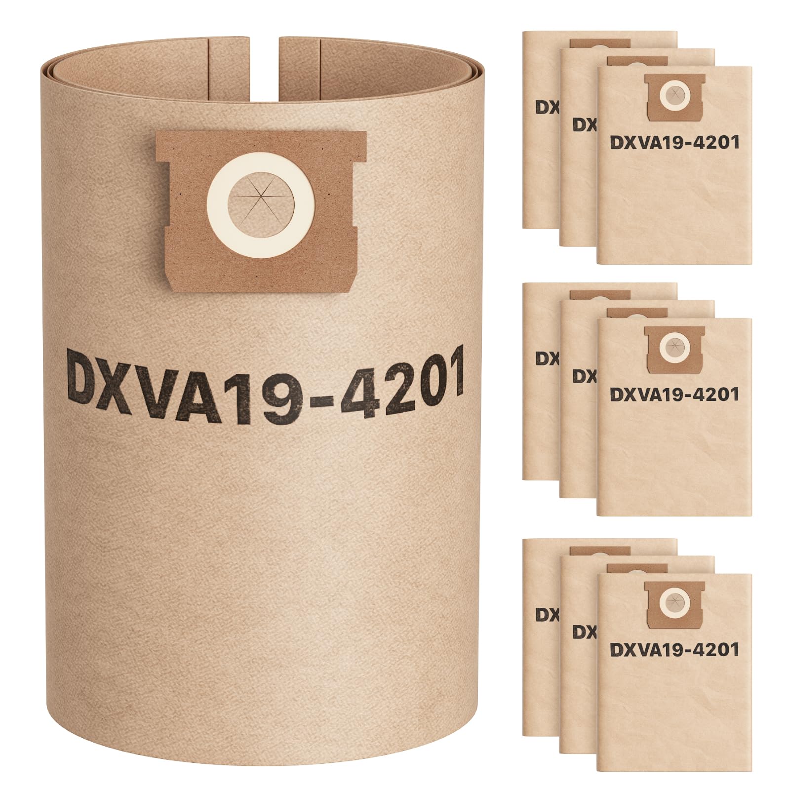 iSingo 9-Pack Vacuum Bags for DEWALT 6-10 Gallon DXV23PTA DXV38S DXV20PA