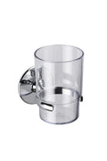 Croydex Chrome Slim Wall Mounted Bathroom Tumbler | Glue or Screw Fix