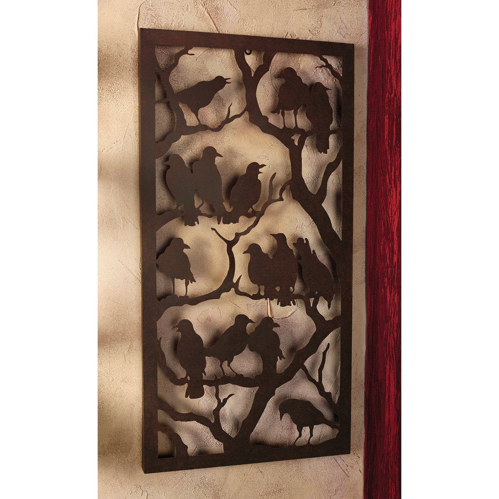 Design Toscano Night of the Ravens Handcrafted Metal Wall Sculpture