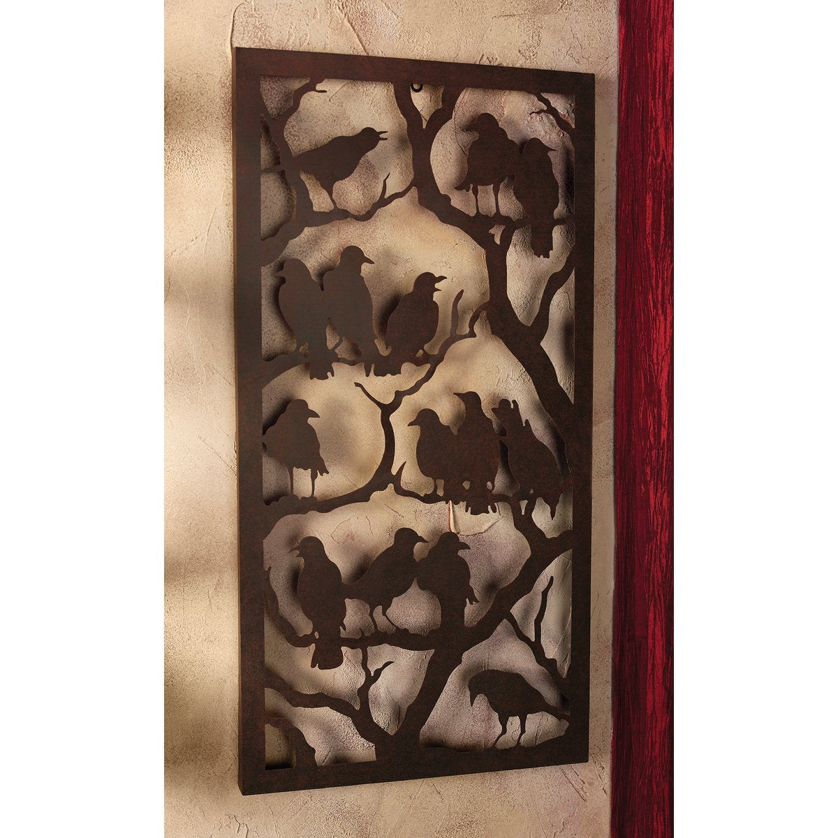 Design Toscano Night of the Ravens Handcrafted Metal Wall Sculpture