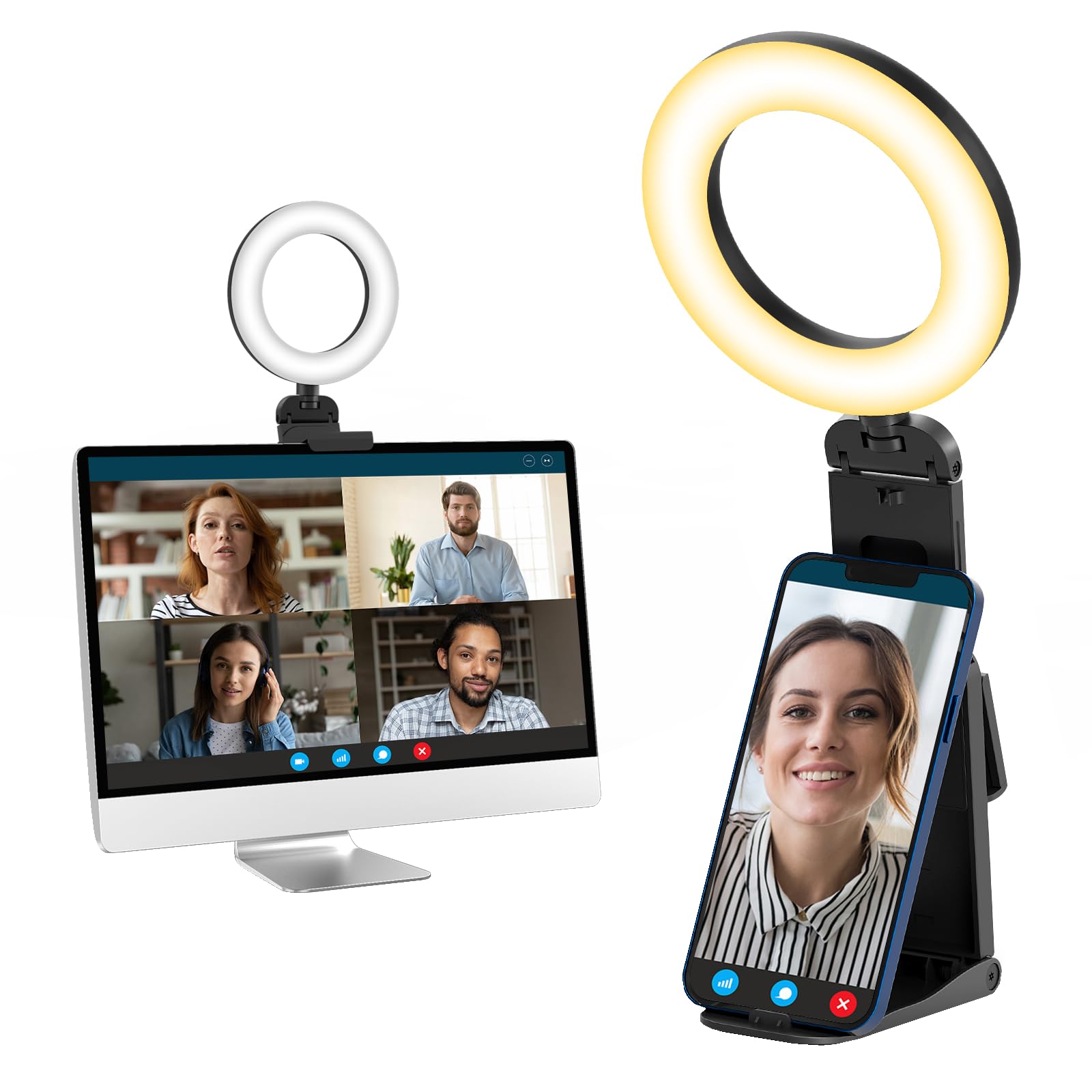 Evershop 5" Ring Light for Laptop – 360° Rotatable LED Video Call Lamp
