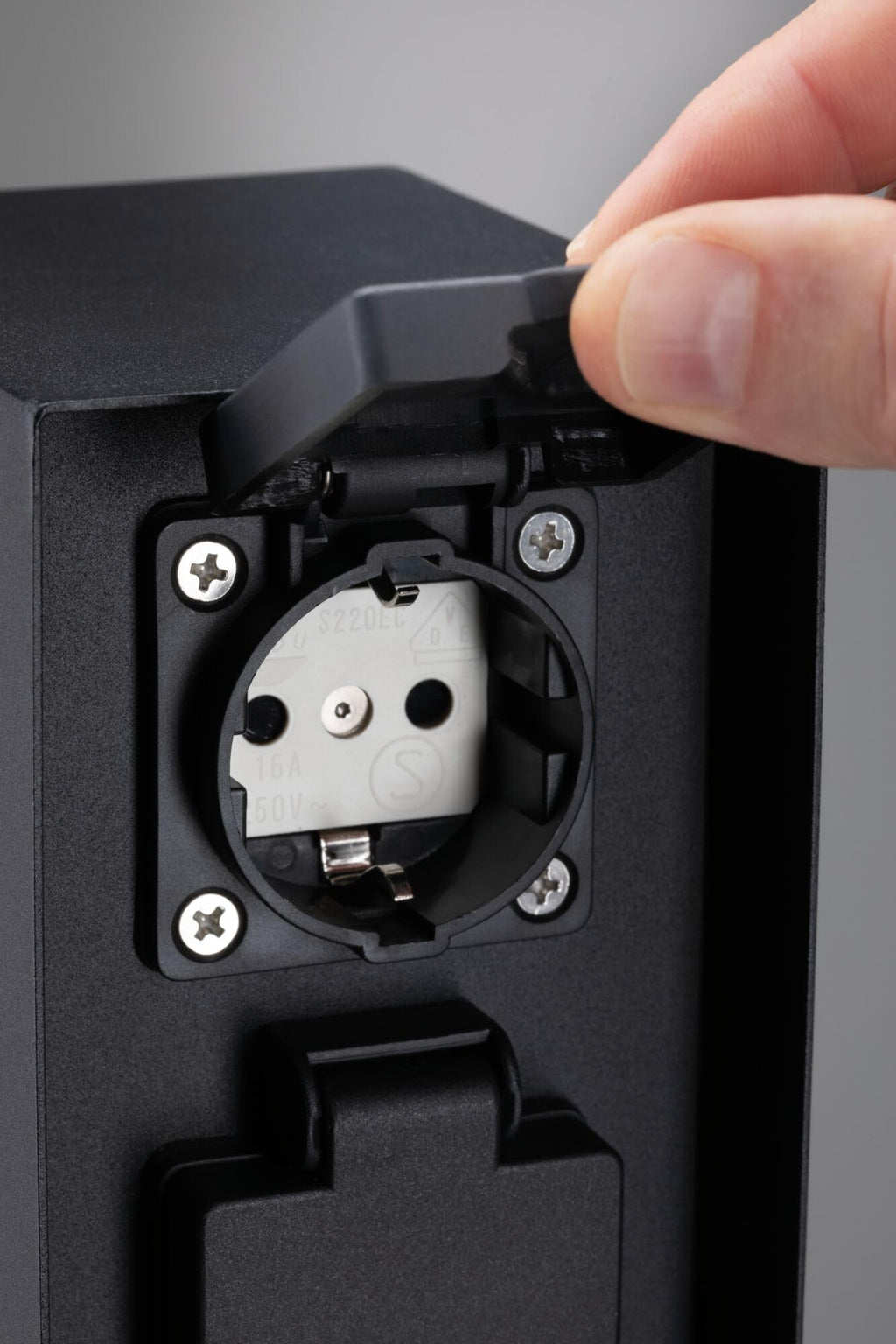 Paulmann Rio 94657 Outdoor Socket Column | Double IP44 Anthracite