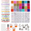BeadzBoxx 6440pcs Glass Seed Beads Bracelet Making Kit - 28 Colors