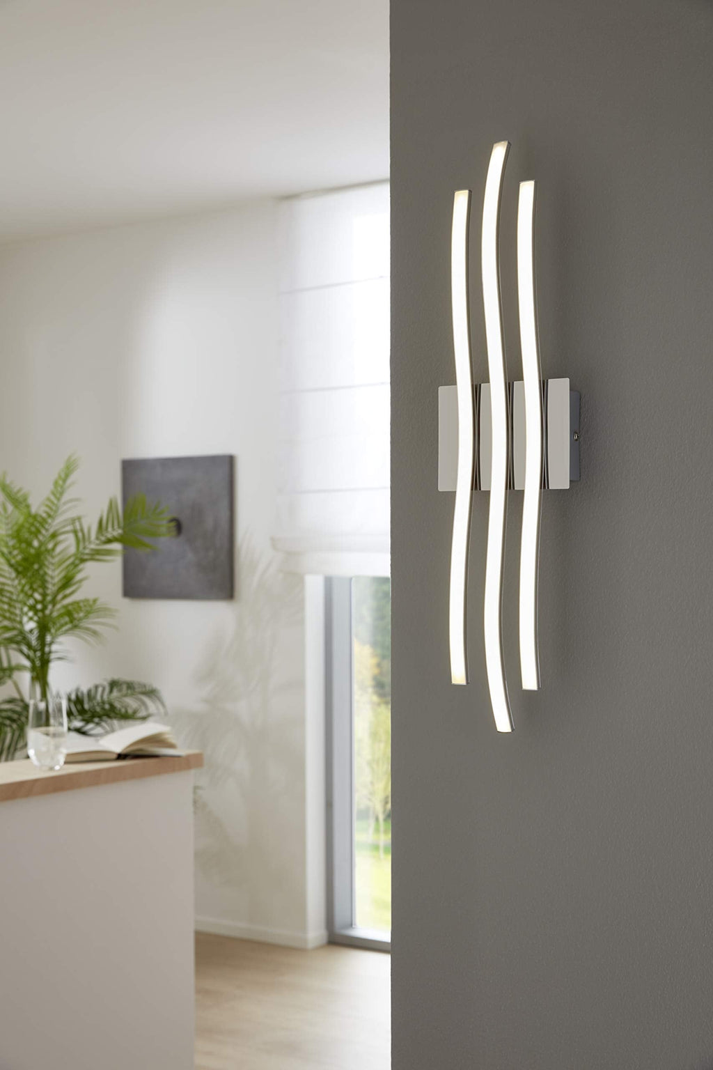 Eglo Roncade LED Ceiling Light – Modern Chrome 3-Lamp Warm White