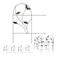 Relaxdays Metal Garden Edging – 5 Piece Butterfly Flowerbed Border, Black