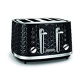 Morphy Richards Vector 4-Slice Toaster | Black Geometric Design