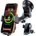 MOKPR 15W Wireless Car Phone Holder – Auto Clamping Dashboard Mount