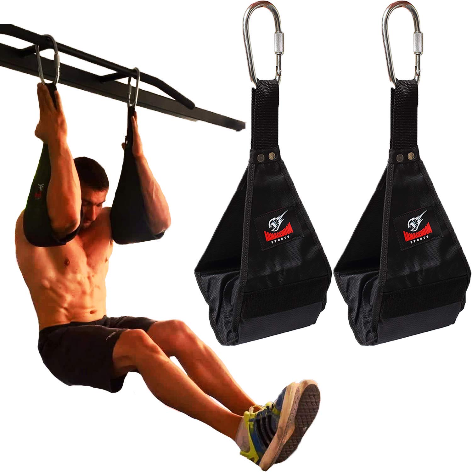 Jolof Store Ab Slings Straps – Heavy Duty Hanging Leg Raiser Pair for Pull Up Bar