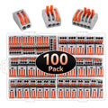Preciva 100pcs Lever Nut Wire Connectors – Splicing Conductor Assortment