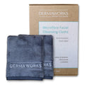 Dermaworks Microfibre Face Cloths – 2 Pack Exfoliating Makeup Remover Grey