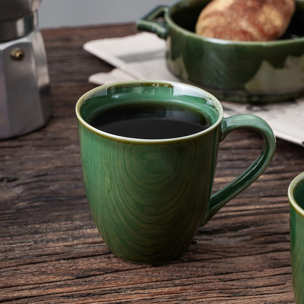 Vicrays Porcelain Coffee Mug Set of 4 – 350ml Glazed Stoneware Mugs