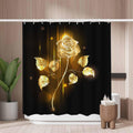 Woutay Rose Gold Shower Curtain – Mold Resistant Waterproof Polyester