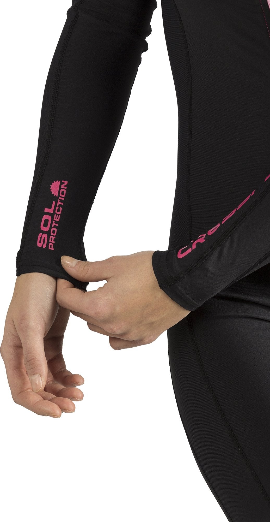Cressi Women's 1mm One Piece Wetsuit Skin – Black/Pink – Size XL