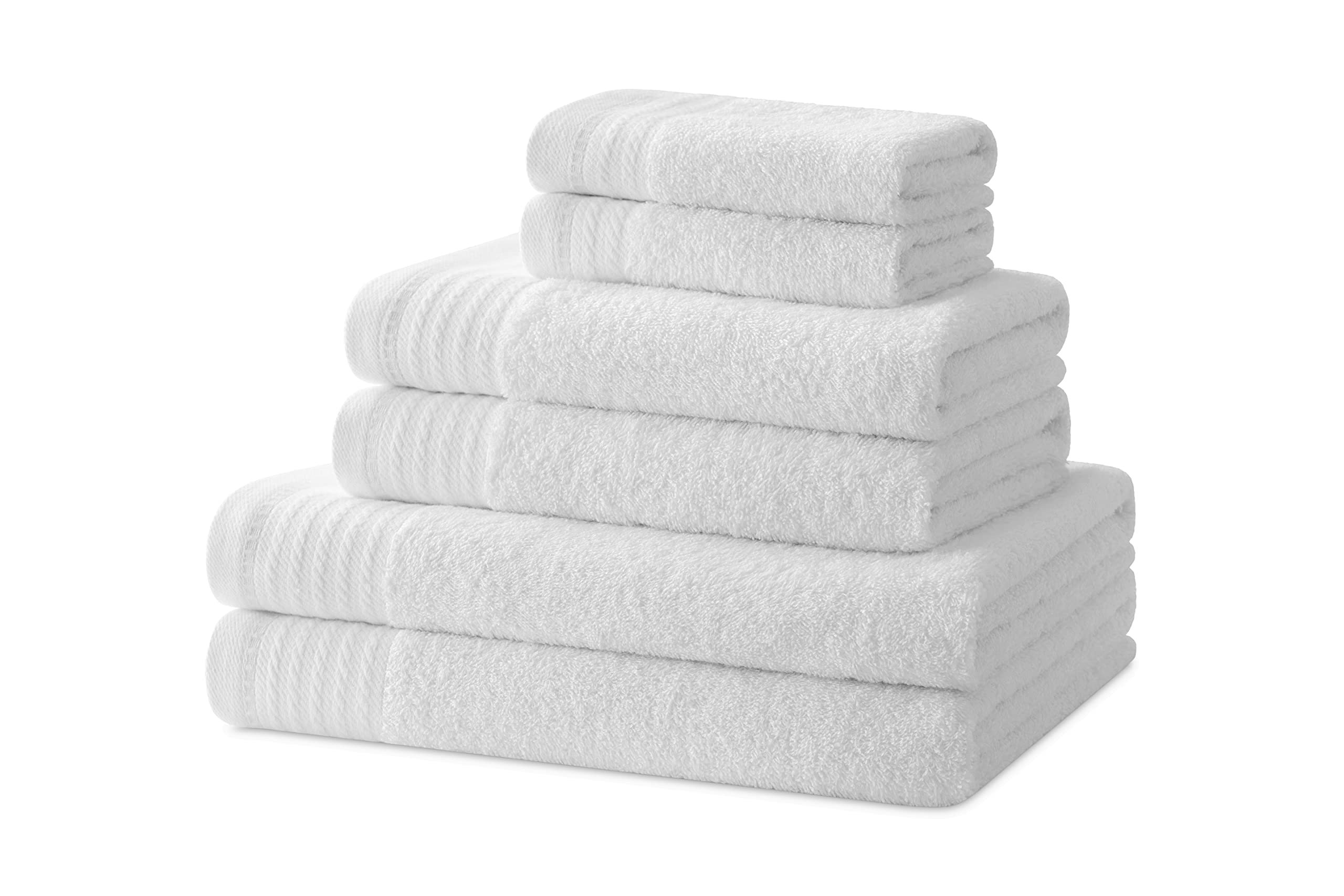 Degrees Home 6-Piece Cotton Bath Towel Set - 480 g/m2 Soft Absorbent