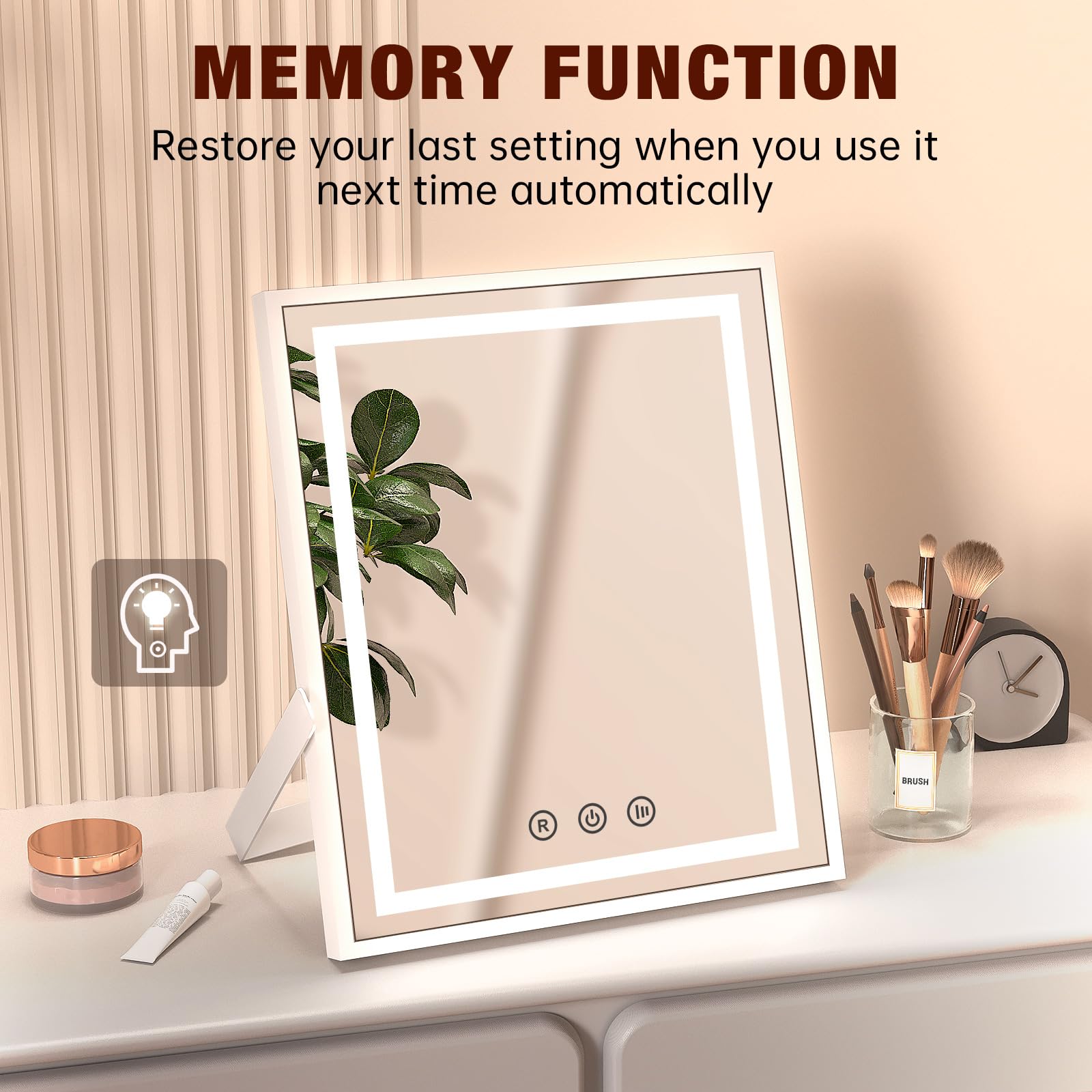 FUNTOUCH Hollywood Vanity Mirror with Lights | 3 Color Modes & Smart Touch