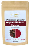 CENVEL Organic Hibiscus Matcha Tea – 100g Pure Caffeine-Free Detox