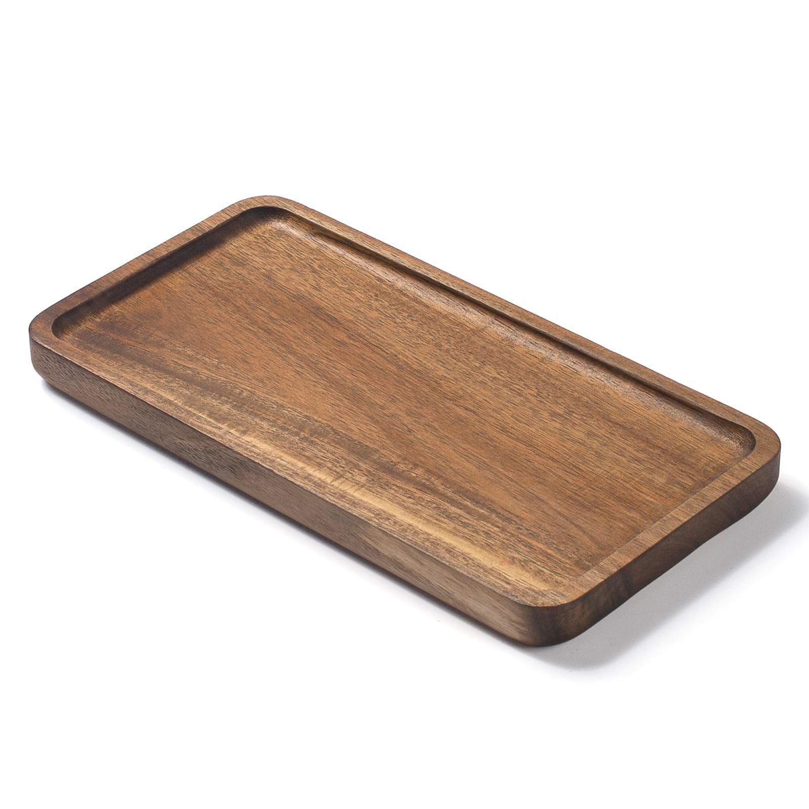 Acacia Wood Bathroom Vanity Tray – Toilet Tank Organizer