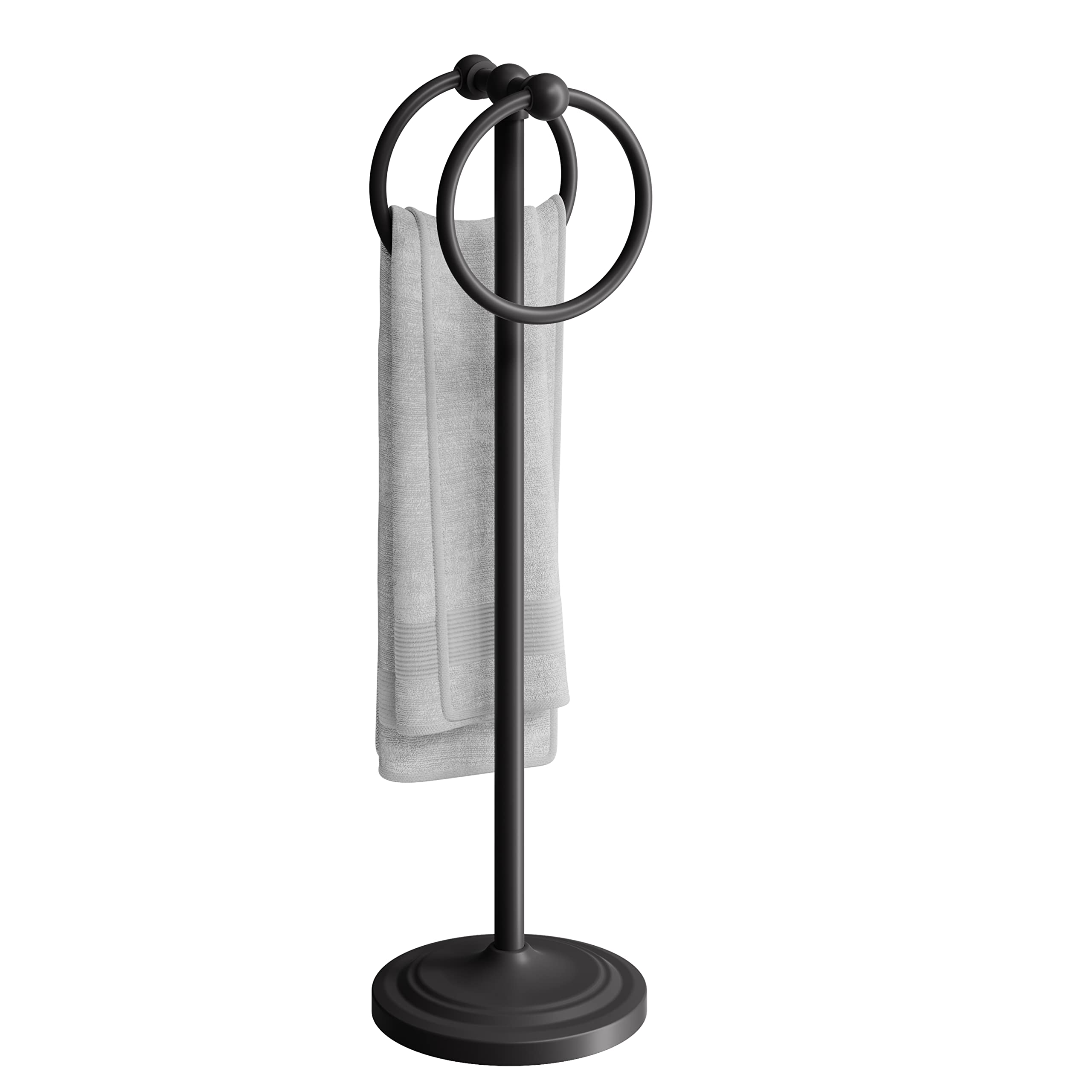 BGL Hand Towel Holder Stand | Matte Black Stainless Steel Towel Rack