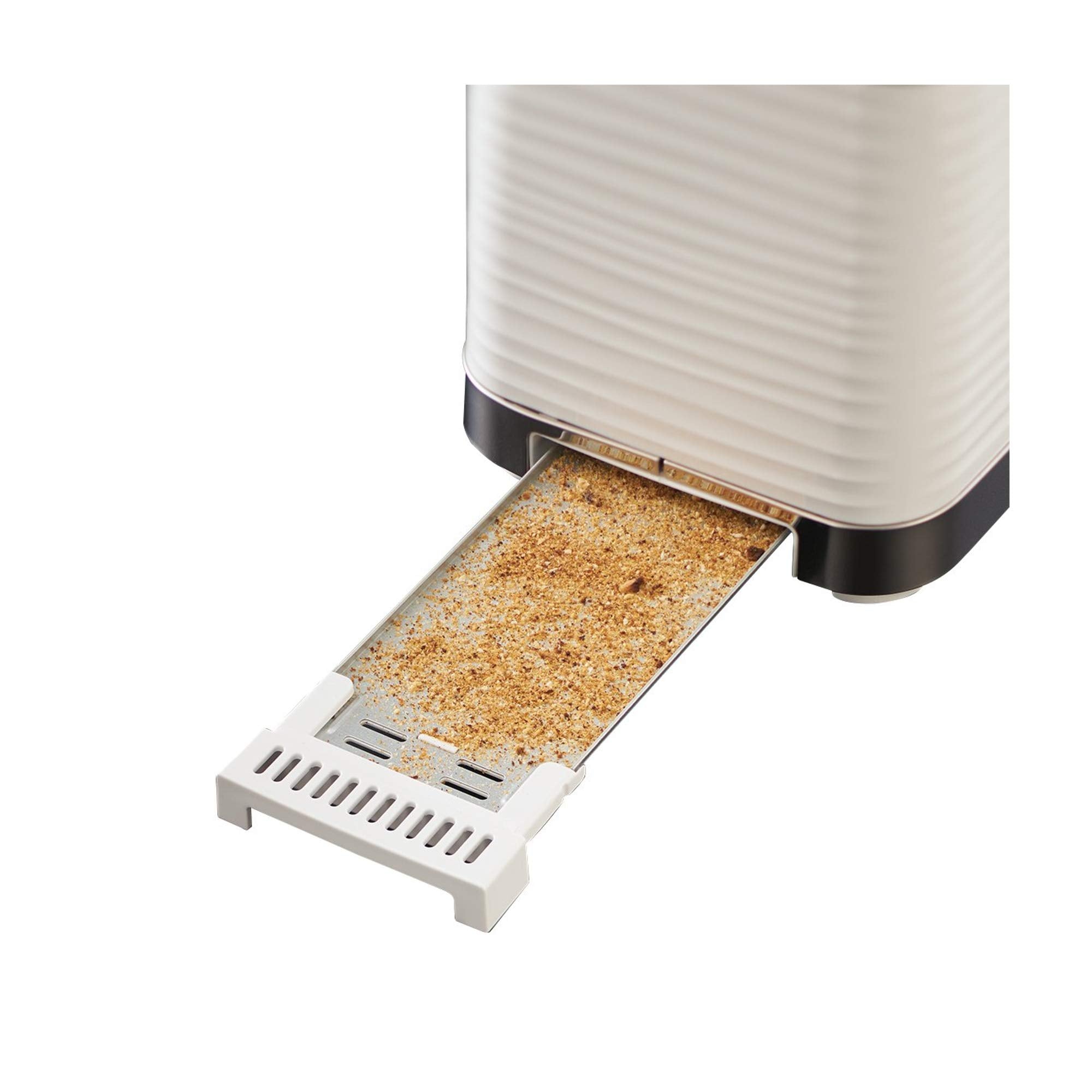 Russell Hobbs Inspire 2-Slice Toaster | High-Gloss White with Wide Slots
