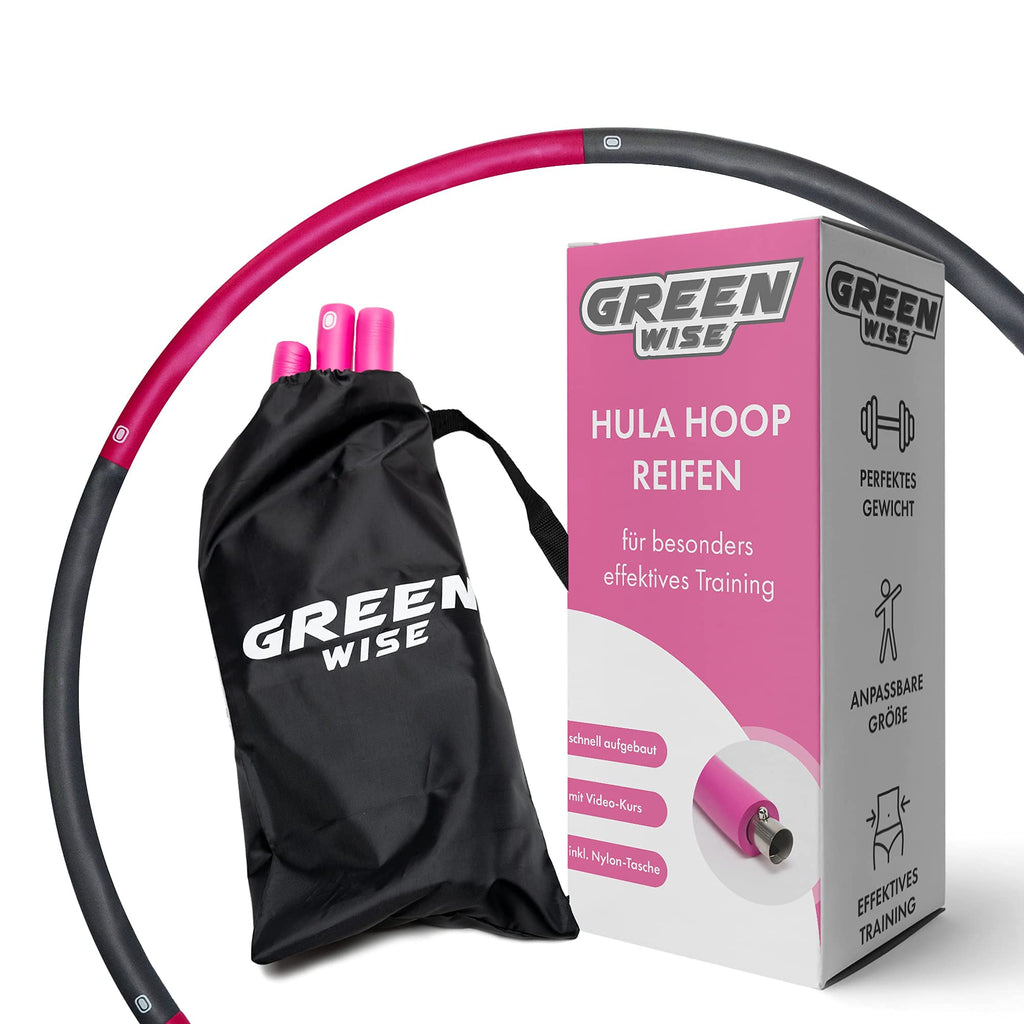 GreenWise Weighted Hula Hoop – Adjustable Stainless Steel Fitness Hoop