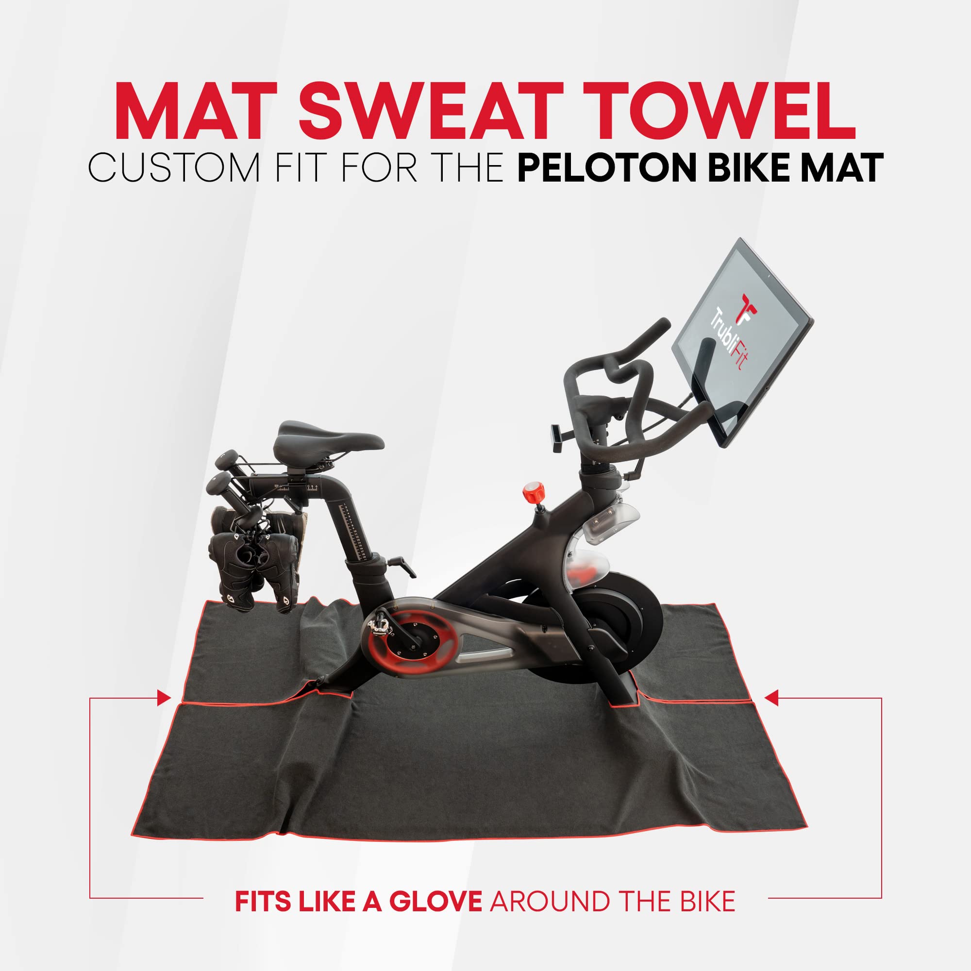 TrubliFit Microfiber Sweat Towel for Peloton Bike & Bike+ | 79x38in