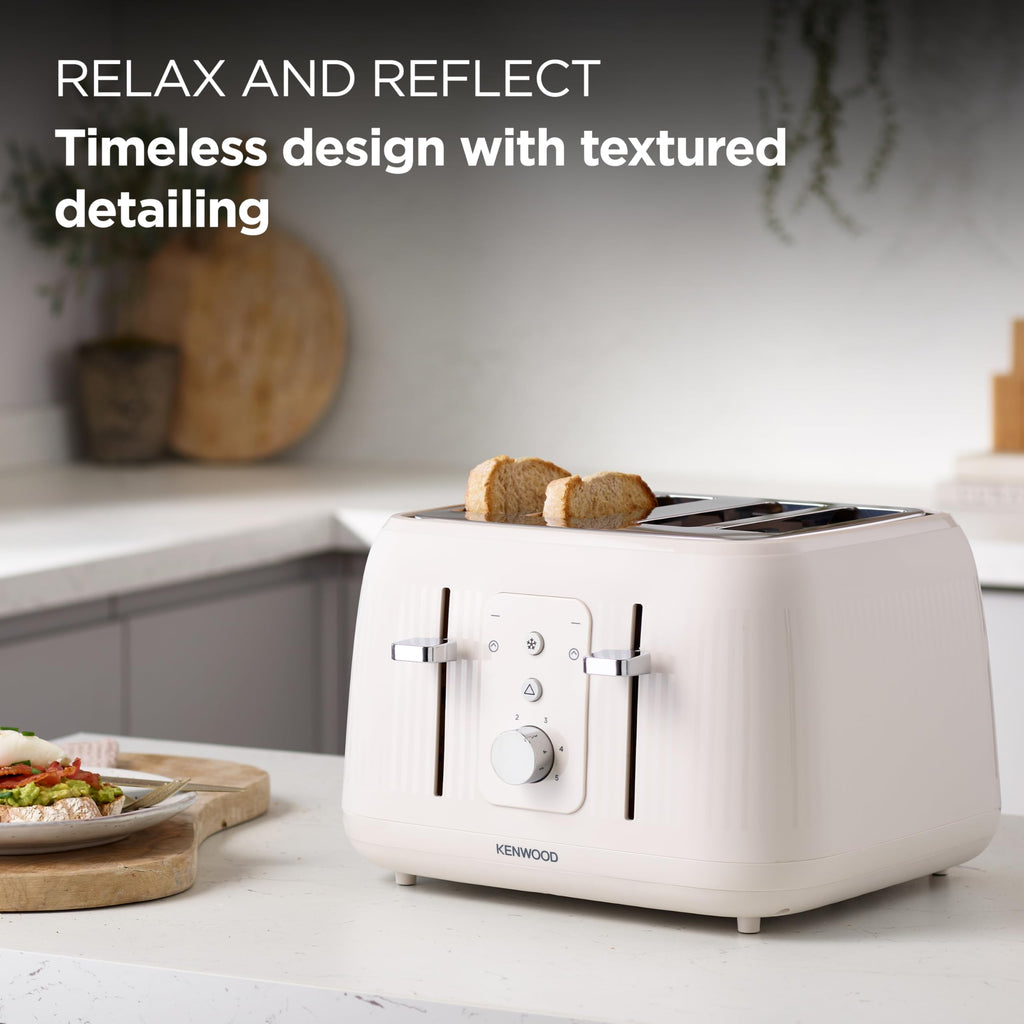 Kenwood Dawn 4-Slot Toaster – 1800W with 5 Browning Levels, Cream