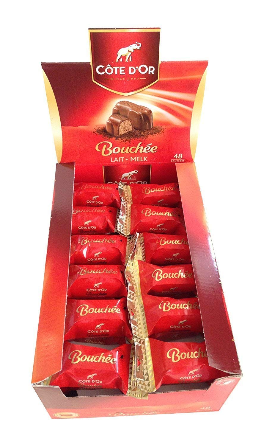 Côte d'Or Bouchée Belgian Milk Chocolate Hazelnut Pralines - 48 Pack