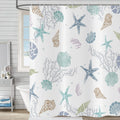Hnmdmyi Coastal Nautical Shower Curtain | Waterproof Beach Themed Polyester