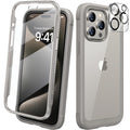 Diaclara iPhone 15 Pro Max Rugged Case with Screen & Lens Protector