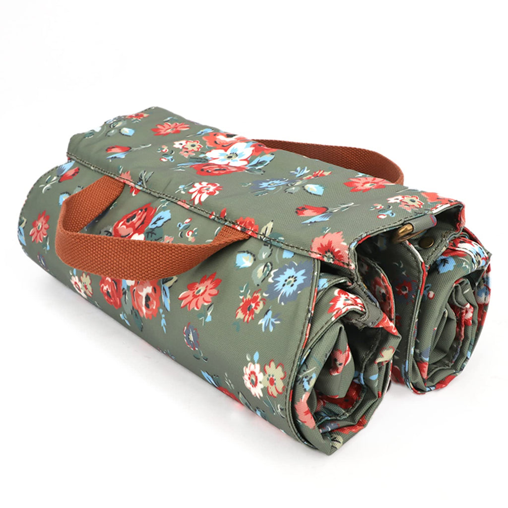 Tourbon Waterproof Canvas Bicycle Double Pannier Bag – Flower Pattern