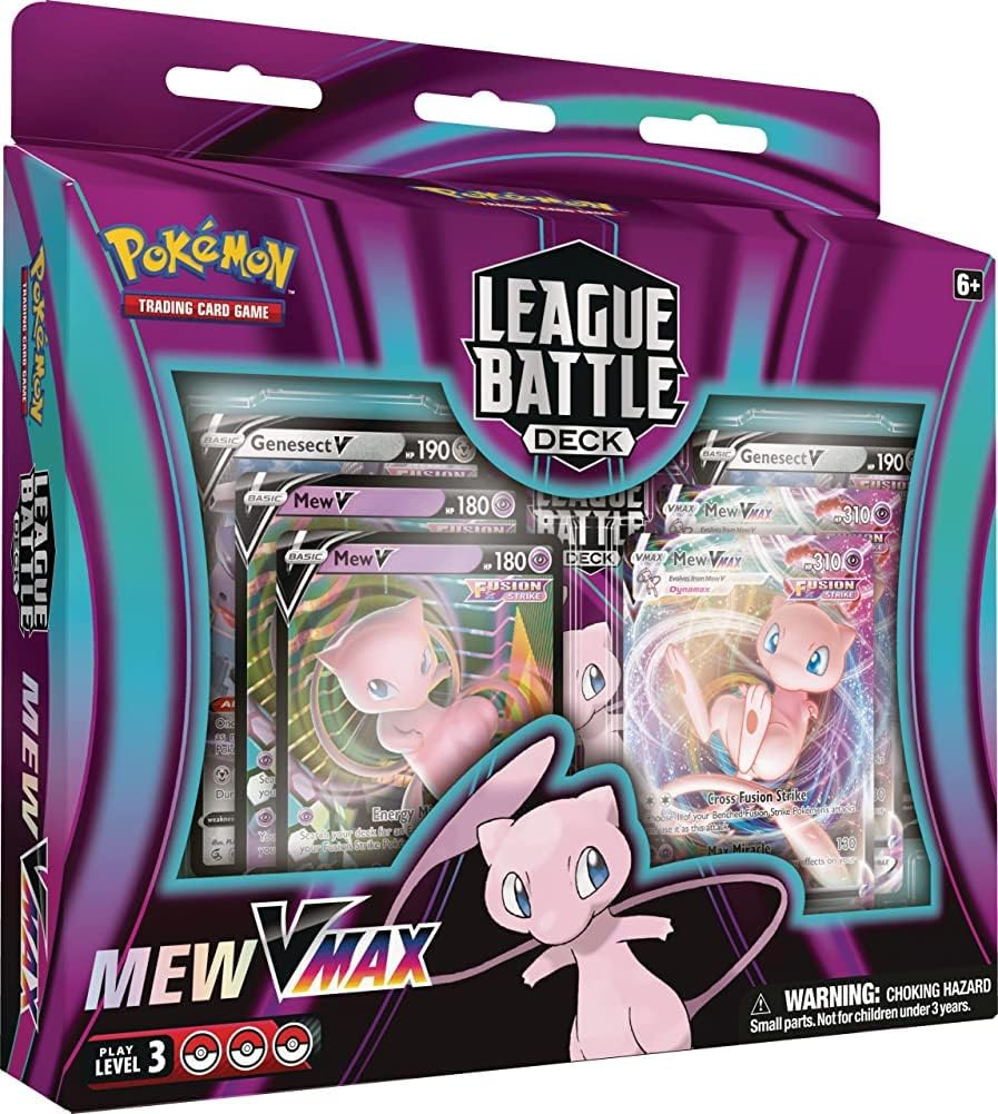 Pokemon TCG: Mew VMAX League Battle Deck – 60-Card Playable Set