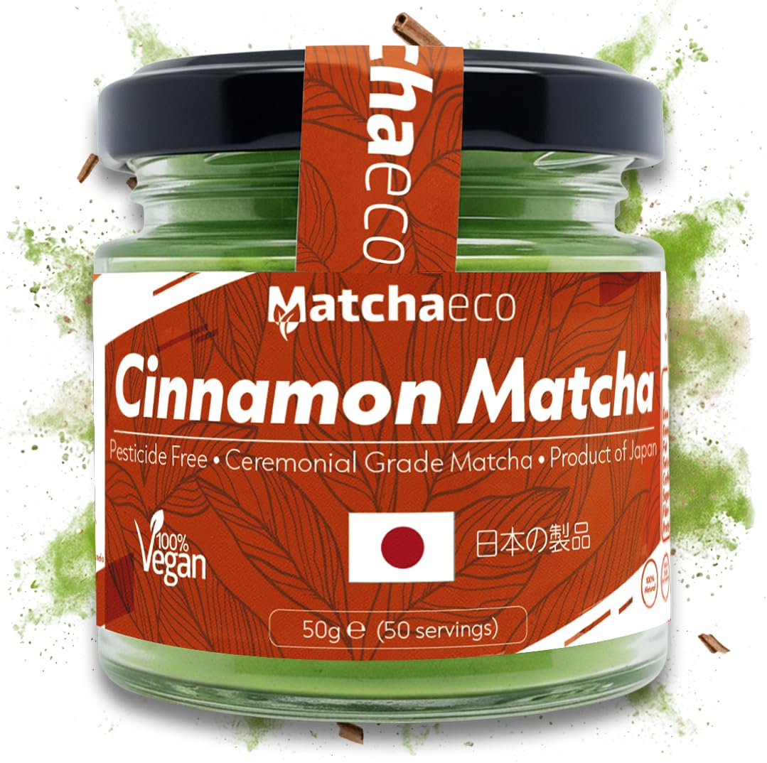 Matchaeco Cinnamon Matcha Green Tea Powder - 50g Ceremonial Grade