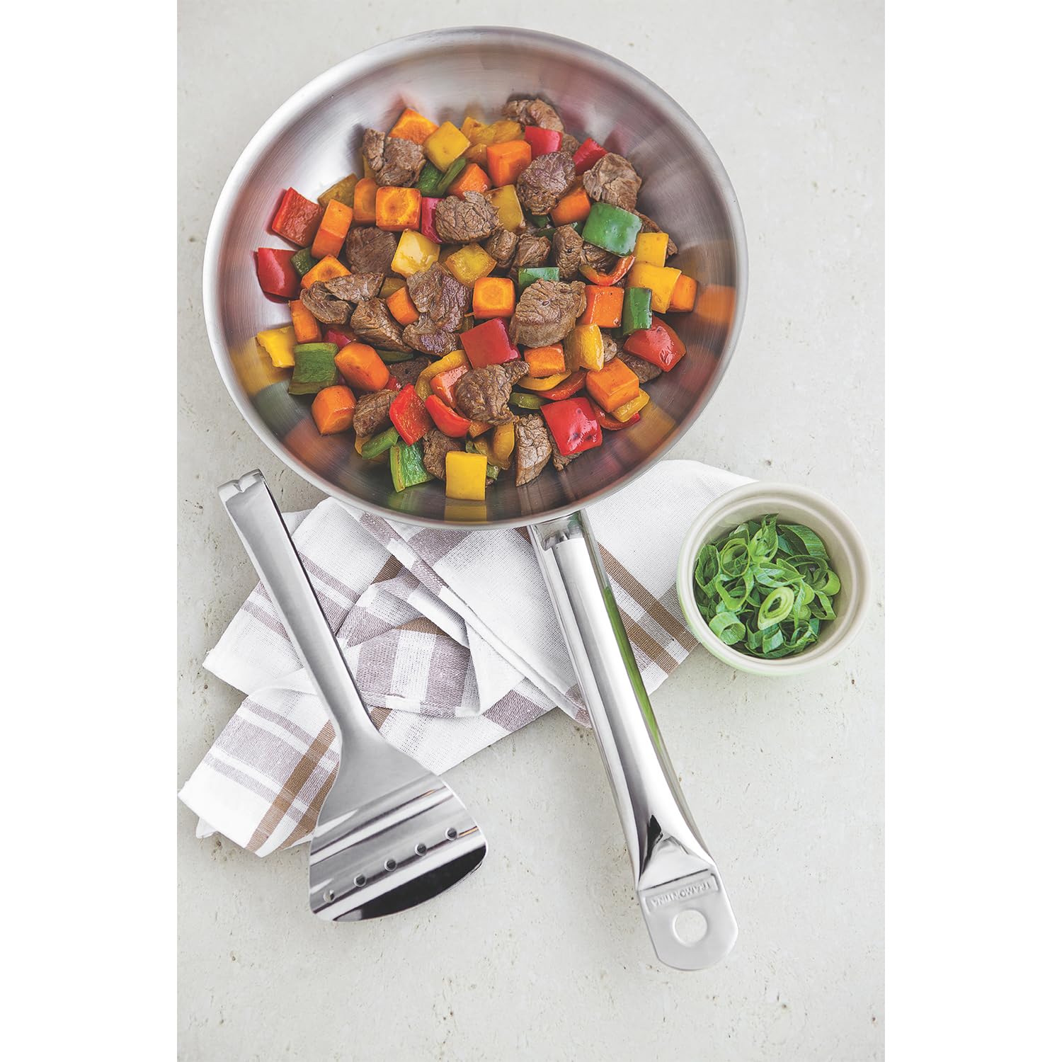 Tramontina Stainless Steel Frying Pan | 26cm Induction & Oven Safe