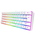 Snpurdiri 60% Gaming Keyboard – RGB Backlit Mechanical Feel – All-White