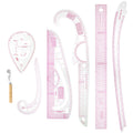 QWORK 7-Piece Curve Sewing Ruler Set | Metric Pattern Making Tools