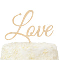 LOVENJOY Rustic Wooden Love Cake Topper for Wedding and Engagement