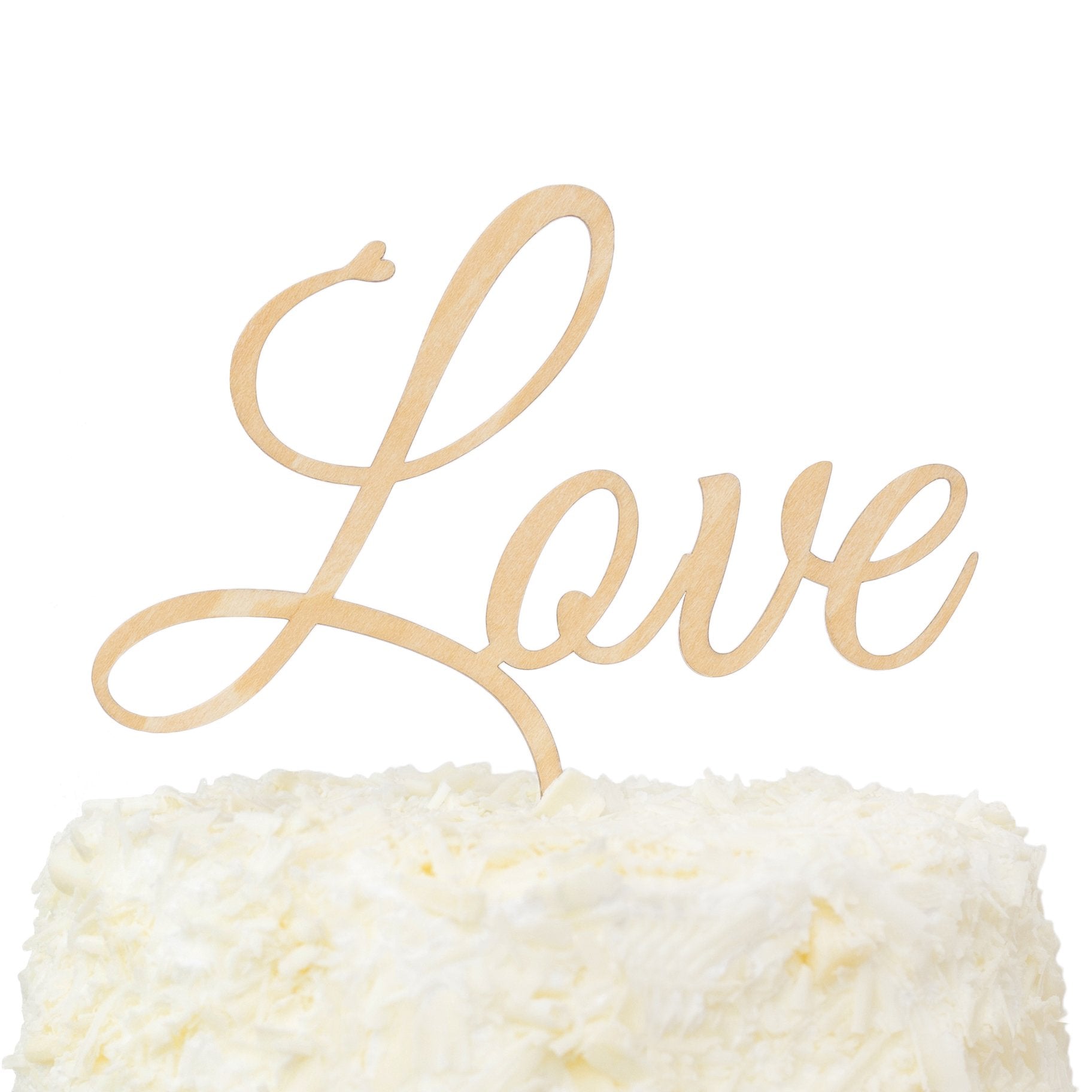 LOVENJOY Rustic Wooden Love Cake Topper for Wedding and Engagement