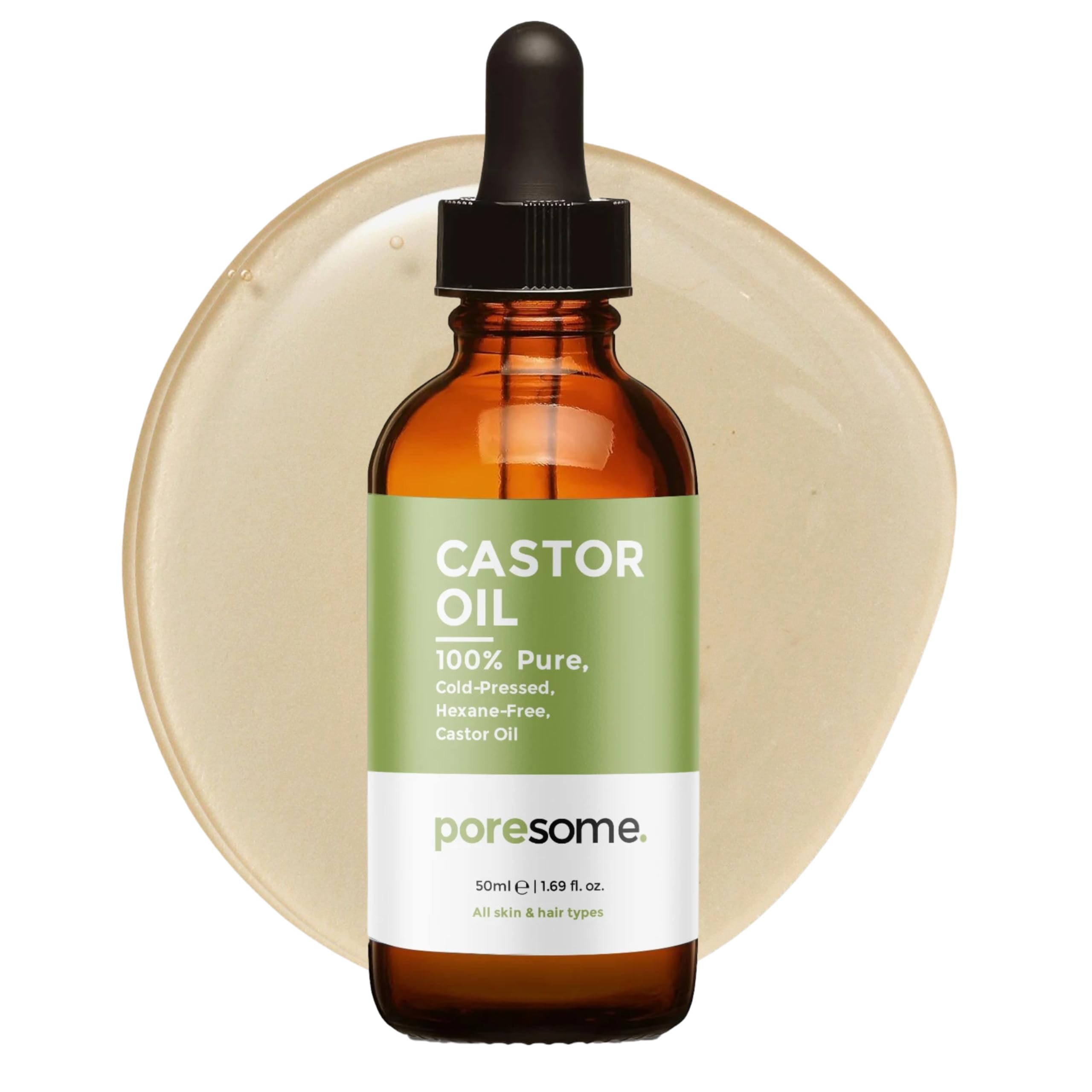 Poresome Castor Oil for Hair Growth | 100% Pure Cold Pressed Carrier Oil