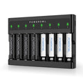 Powerowl 8-Slot AA AAA Battery Charger | USB Fast Charging for Ni-MH