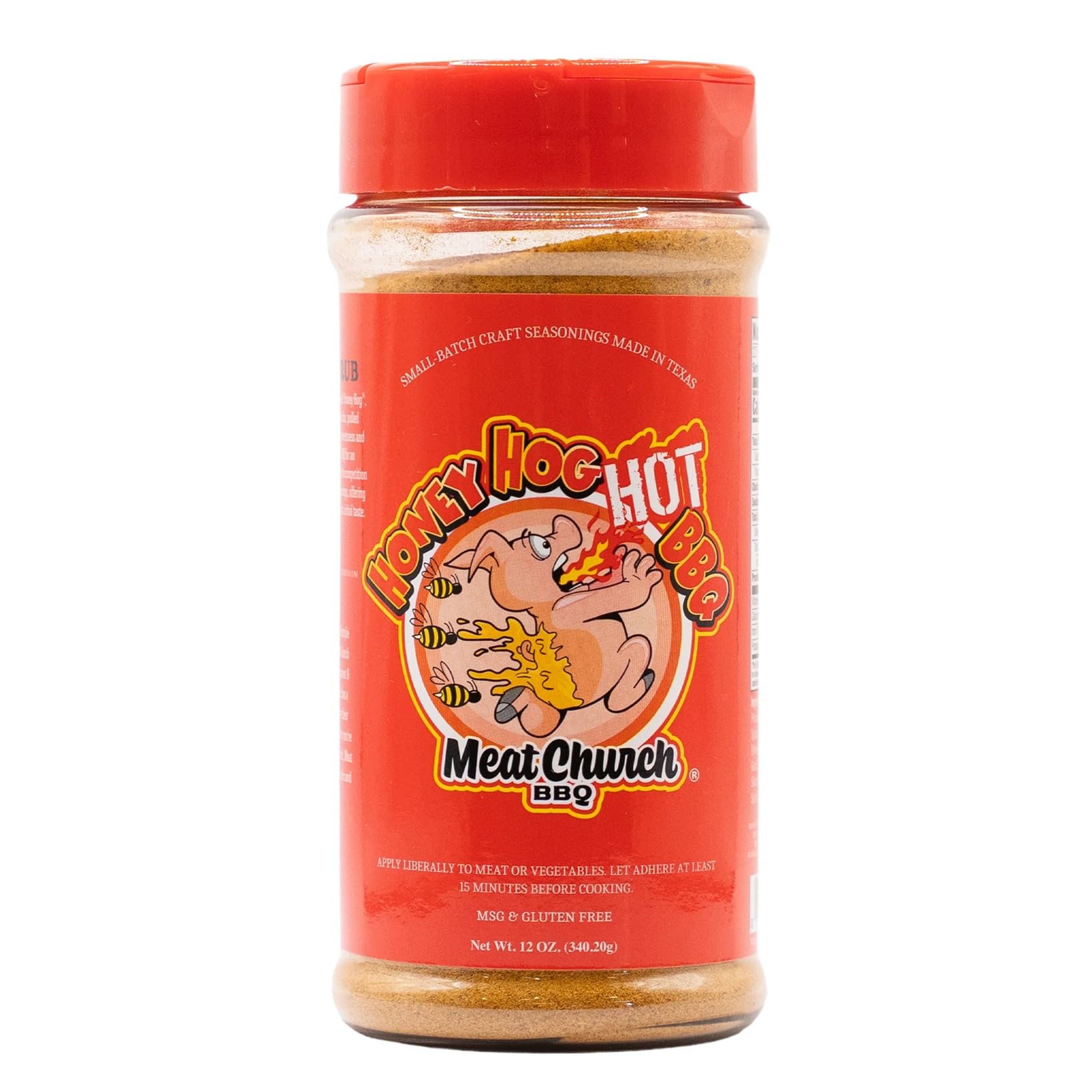 Meat Church Honey Hog Hot BBQ Rub – Jalapeño Honey Seasoning, 12oz