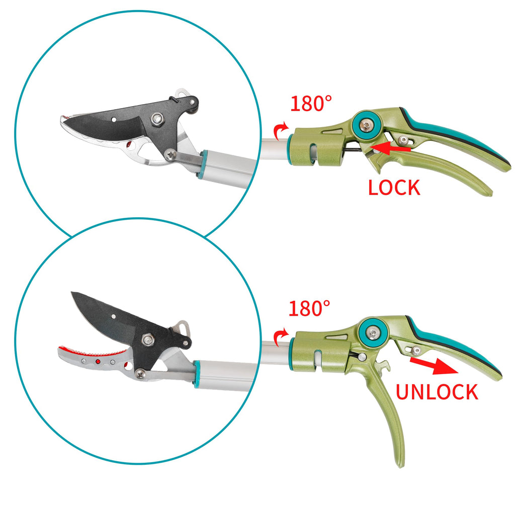GARTOL 130cm Long Reach Tree Pruner & Fruit Picker | Aluminum Handle